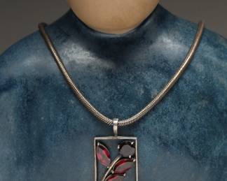 .925 Necklace With Pendant 44.63g