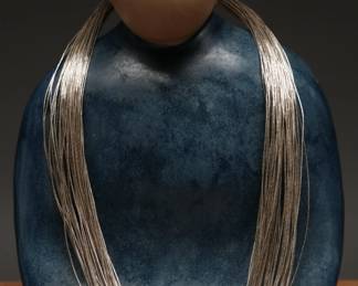 Navajo Sterling Liquid Necklace, 59.38g
