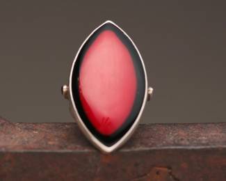 SS “Evil Eye” Ring, BC Hallmark, 8.67g