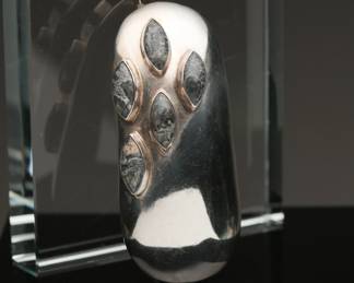 Sterling Brooch with Stones, 21.29g