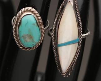 Sterling Silver Rings, 8.21g