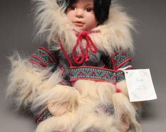 Porcelain Doll in Fur-Lined Parka