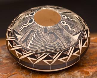Norman Lansing ‘Feather Wind’ Pottery Vessel