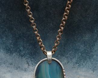 Silver Necklace with Pendant, 32.77g