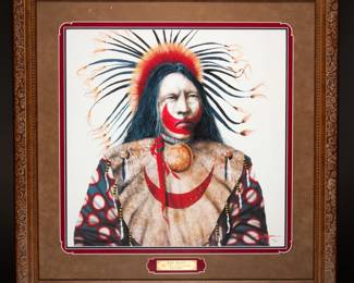 J.D. Challenger Signed Lithograph ‘Red Moon’