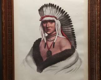 Petalesharoo Pawnee Brave Hand-Colored Lithograph