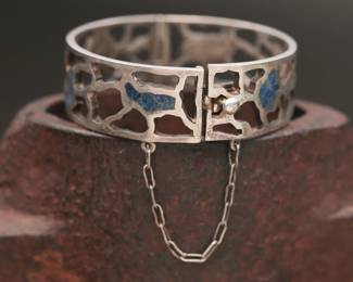 .925 Silver Lapis Lazuli Bracelet, 43.45g