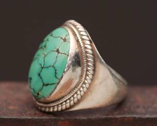 Navajo Sterling Turquoise Ring 13.06g