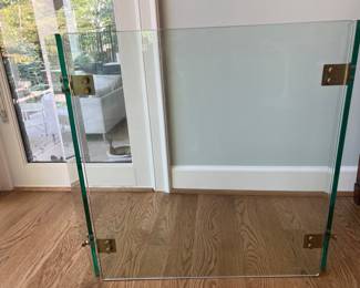 G39-Glass fireplace screen 75