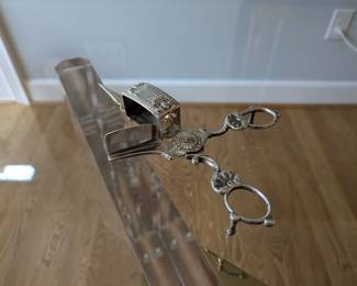 G95-Silver plate candle snuffer 45