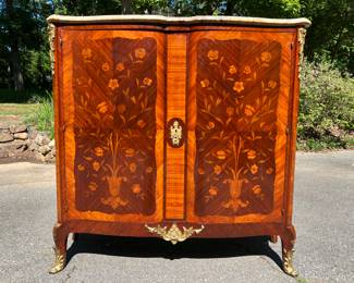 G2-Inlay Server with repaired marble top, some chipping to legs and sides of server-as is-1900