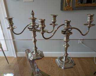 G88- Silver plate candelabra 95