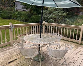 HEAVY vintage patio table and chairs