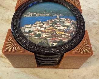 Greek landscape coasters