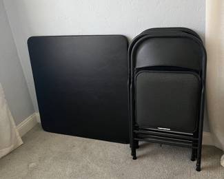 Folding table and chairs