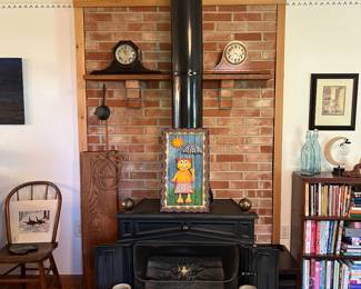 Pottery, clocks, artwork