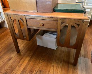 Oak library desk