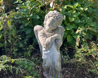 Concrete angel statues