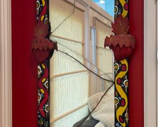 Early piece by Simon “Bad Gris Gris” broken mirror $400