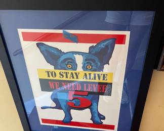 Blue dog hand signed by Rodrigue
$1200