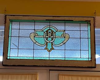 Antique Stained glass 25x43 $300