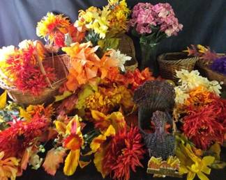 Baskets And Faux Flowers