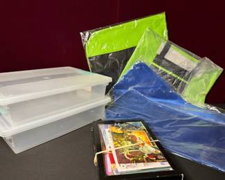 Storage Bags, Bins, Holiday Cards, Mystery Lot
