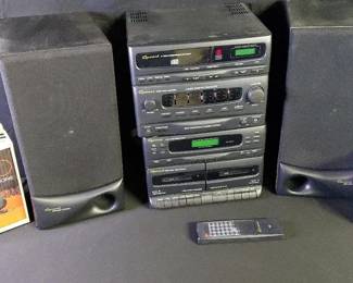 Stereo System Garrard Cassette, CD, Radio Player With Equalizer Various CDs