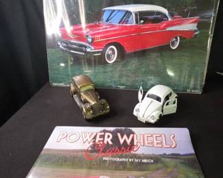 1937 Packard Diecast Bank, Classic Volkswagen Beetle And Pictures Ready To Frame