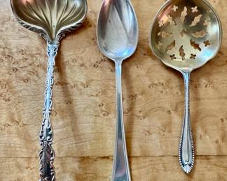 Sterling Gravy Ladle, Serving Spoon & Bon Bon Spoon