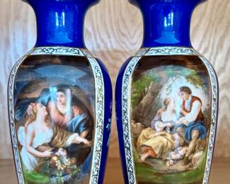 Royal Vienna Hand Painted Vases