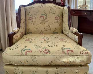 Upholstered Chinoiserie Armchair