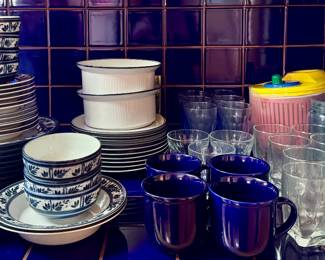 Assorted Glasses & Dishes