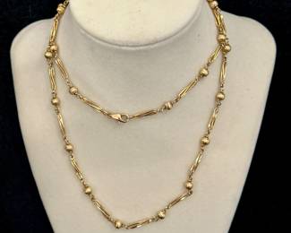 14K Gold Fancy Link Necklace