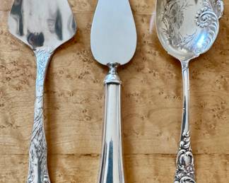 Sterling Cheese Knives & Serving Spoon