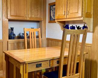 Artisan Crafted Mission Style Table & 2 Chairs