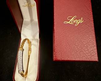 18K Roberto Coin Pave Diamond Woven Bracelet