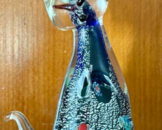 Murano Glass Cat Figurine