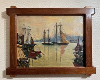 "Sailboats" Oil on Canvas