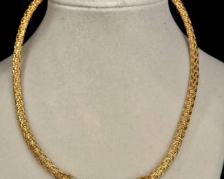 18K Roberto Coin Pave Diamond Woven 16" Necklace