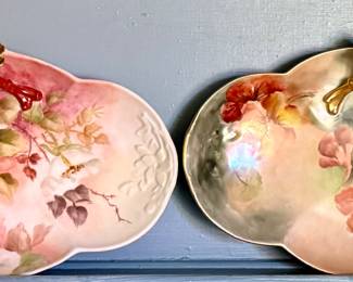 (2) Limoges Vanity Trays