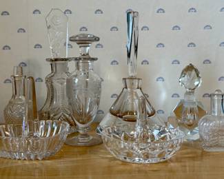 Glass Perfume Bottles and Ring Holders