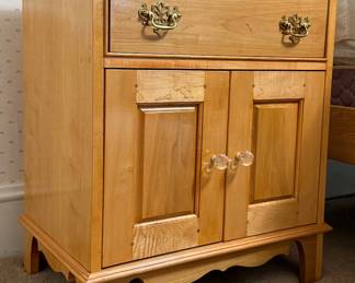 (2) Artisan Crafted Oak Nightstands