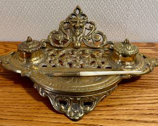 Brass Inkwell