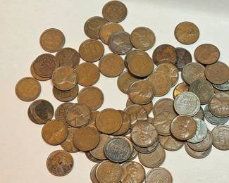 Unsearched Wheat Pennies Approx 73
