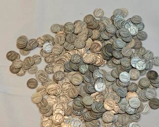 Unsearched Silver Dimes Lot Of 130