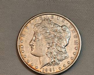 1891 O Morgan Silver Dollar