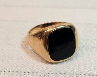 10k Gold With Onyx Ring