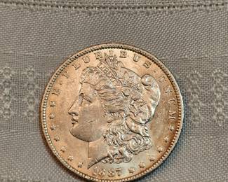 1887 O Morgan Silver Dollar