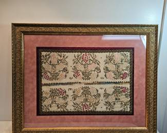 Crazy Cool Framed Asian Embroidery